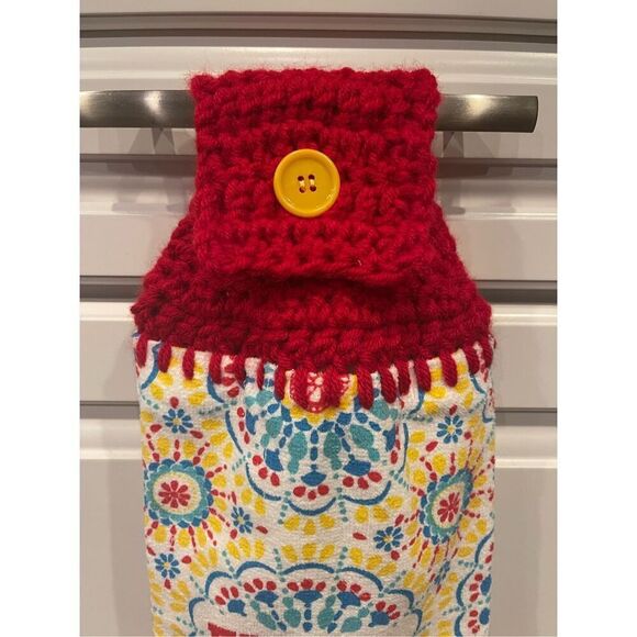 Crochet Top Kitchen Towel- Fiesta - Picture 2 of 3
